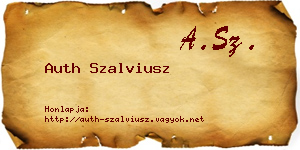 Auth Szalviusz névjegykártya